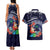 Felis Pusgua Guam Santa Couples Matching Tank Maxi Dress and Hawaiian Shirt Merry Christmas with Polynesian Tribal