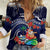 Felis Pusgua Guam Santa Women Casual Shirt Merry Christmas with Polynesian Tribal