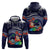 Felis Pusgua Guam Santa Zip Hoodie Merry Christmas with Polynesian Tribal