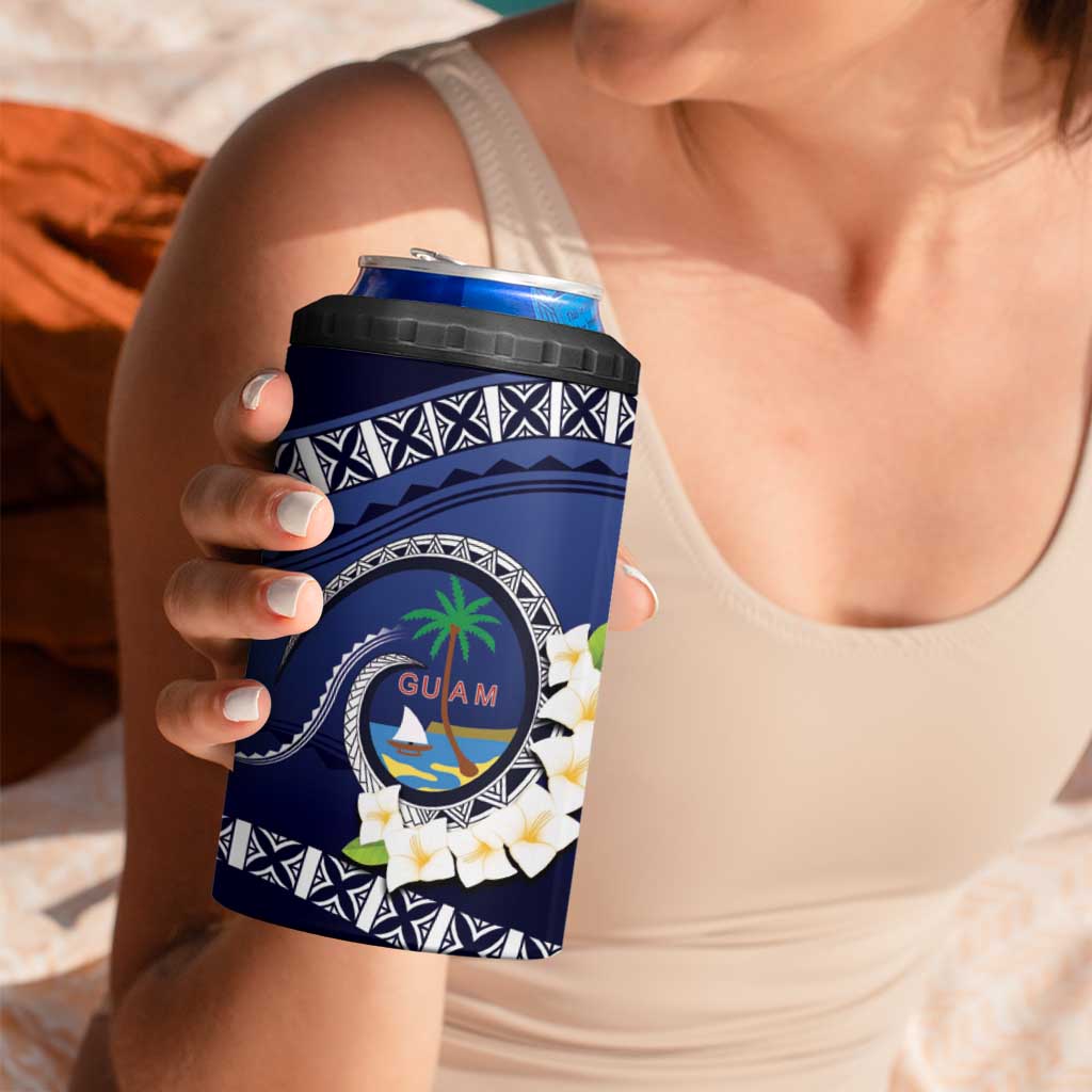 Hafai Adai Guam Guasalis 4 in 1 Can Cooler Tumbler Polynesian Tribal Pattern