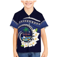 Hafai Adai Guam Guasalis Family Matching Mermaid Dress and Hawaiian Shirt Polynesian Tribal Pattern LT9 Son's Shirt Blue - Polynesian Pride