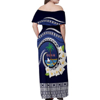 Hafai Adai Guam Guasalis Family Matching Off Shoulder Maxi Dress and Hawaiian Shirt Polynesian Tribal Pattern