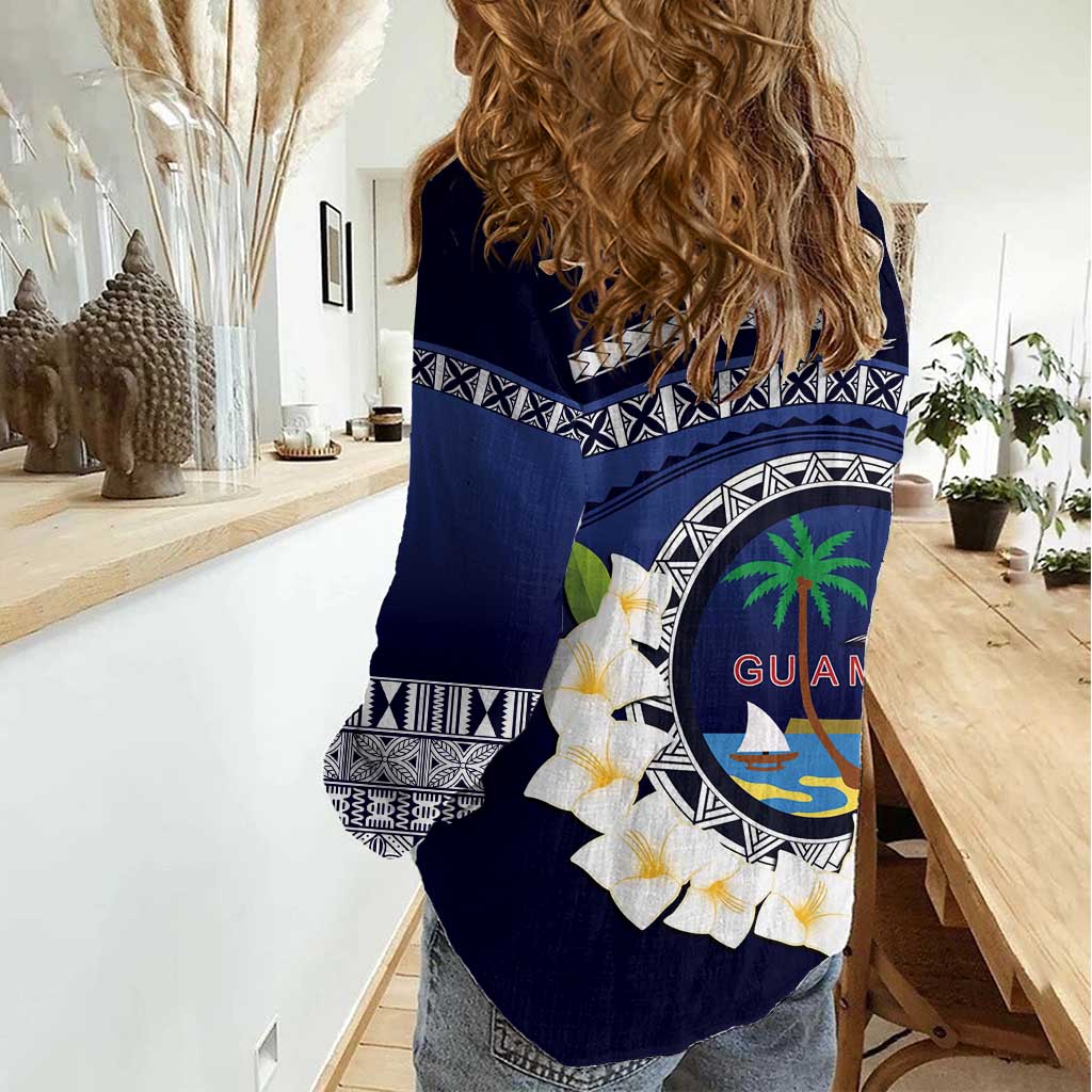 Hafai Adai Guam Guasalis Women Casual Shirt Polynesian Tribal Pattern