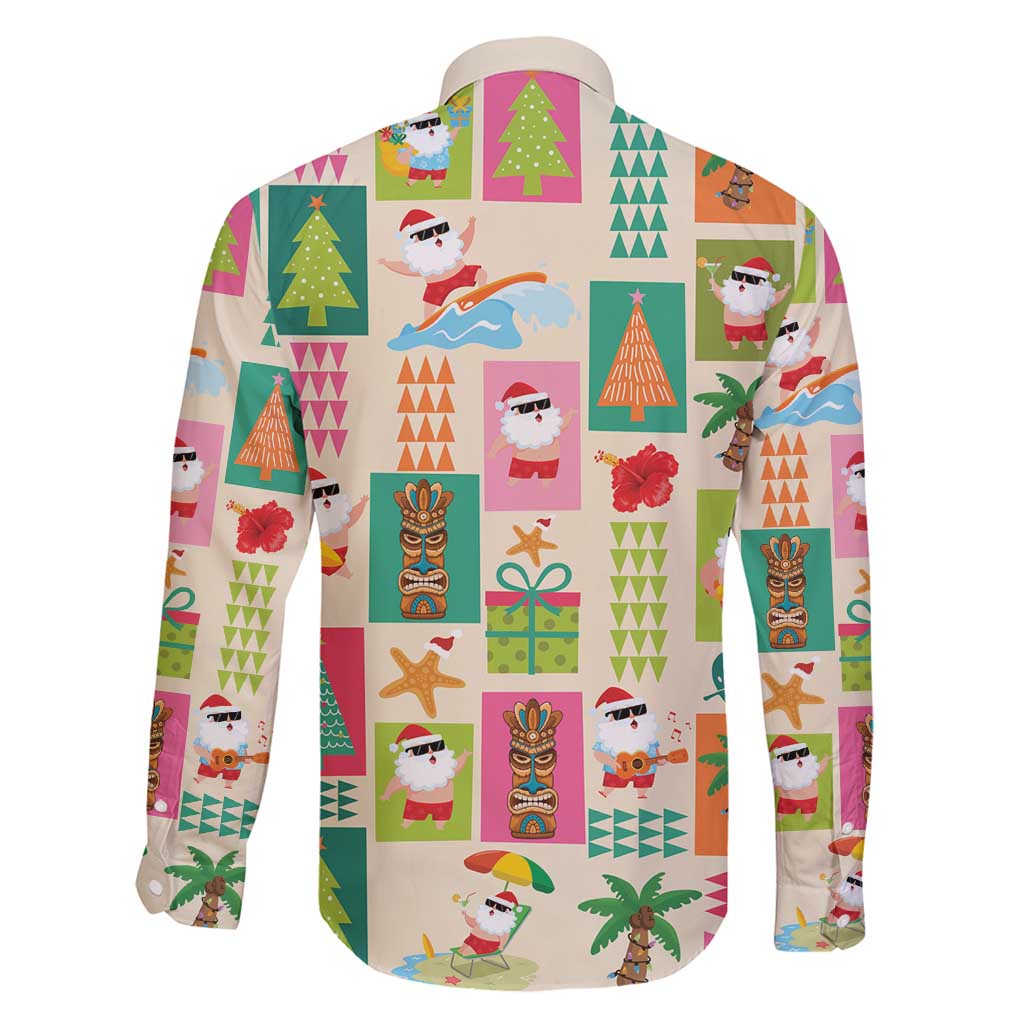 Mele Kalikimaka Hawaii Christmas Family Matching Puletasi and Hawaiian Shirt Funny Santan Hippie Style