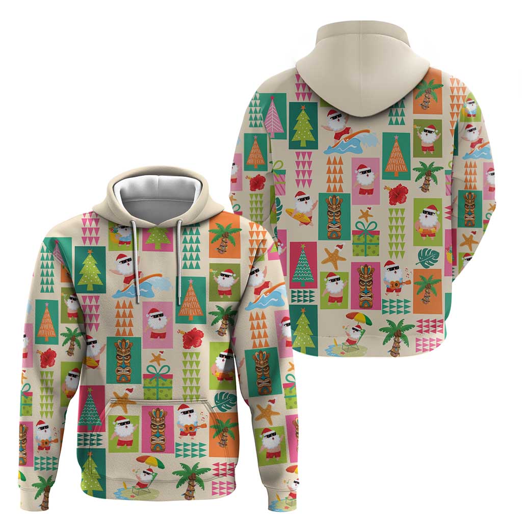 Mele Kalikimaka Hawaii Christmas Hoodie Funny Santan Hippie Style LT9 - Polynesian Pride