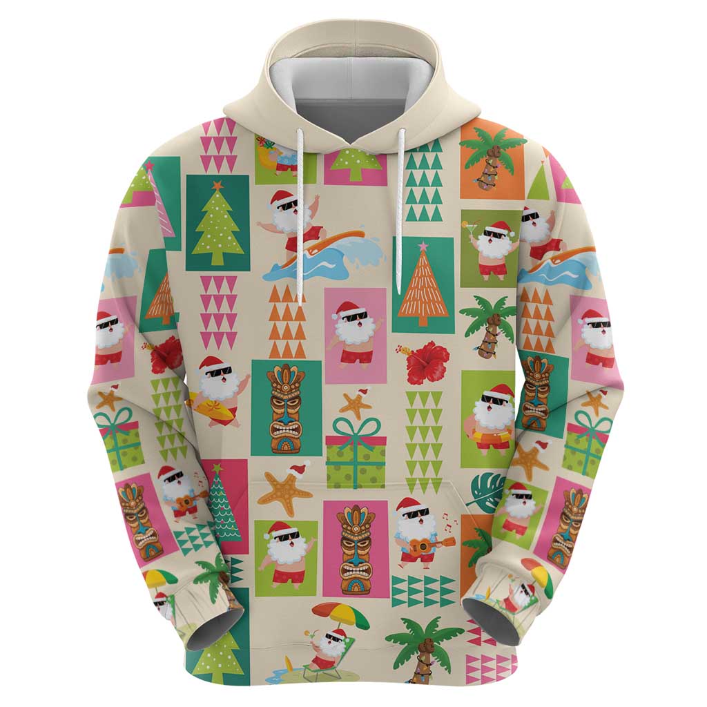 Mele Kalikimaka Hawaii Christmas Hoodie Funny Santan Hippie Style LT9 - Polynesian Pride
