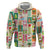 Mele Kalikimaka Hawaii Christmas Zip Hoodie Funny Santan Hippie Style