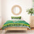 Meri Kiritimiti Cook Islands Christmas Bedding Set Maroro Flying Fish and White Stars
