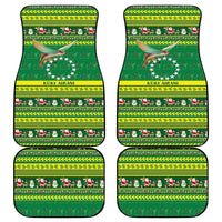 Meri Kiritimiti Cook Islands Christmas Car Mats Maroro Flying Fish and White Stars