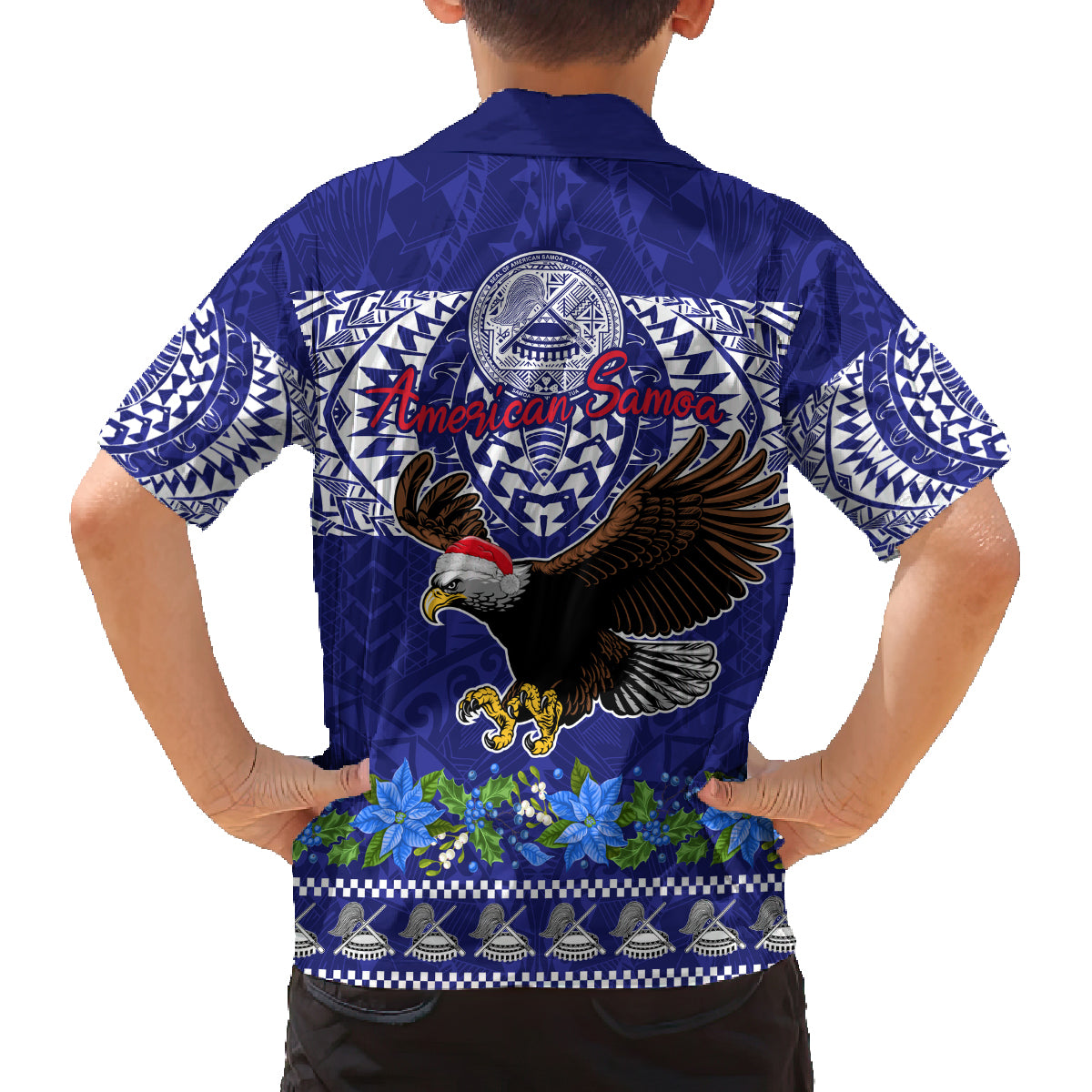 American Samoa Christmas Family Matching Long Sleeve Bodycon Dress and Hawaiian Shirt Manuia le Kerisimasi Polynesian Tribal LT9 - Polynesian Pride