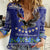 American Samoa Christmas Women Casual Shirt Manuia le Kerisimasi Polynesian Tribal LT9 Female Blue - Polynesian Pride