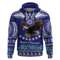 Personalised American Samoa Christmas Hoodie Manuia le Kerisimasi Polynesian Tribal LT9 Blue - Polynesian Pride