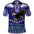 Personalised American Samoa Christmas Polo Shirt Manuia le Kerisimasi Polynesian Tribal LT9 Blue - Polynesian Pride