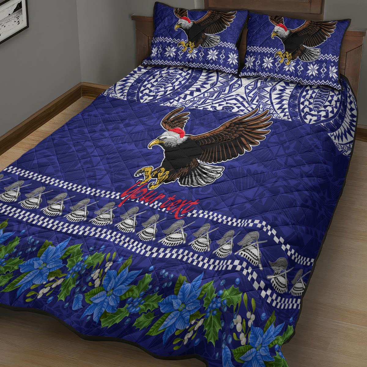 Personalised American Samoa Christmas Quilt Bed Set Manuia le Kerisimasi Polynesian Tribal LT9 - Polynesian Pride