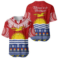 Kiribati Christmas Baseball Jersey Tekeraoi n Te Tiritimati Polynesian Tribal LT9 - Polynesian Pride