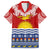 Personalised Kiribati Christmas Family Matching Short Sleeve Bodycon Dress and Hawaiian Shirt Tekeraoi n Te Tiritimati Polynesian Tribal LT9 Dad's Shirt - Short Sleeve Red - Polynesian Pride