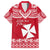 Personalised Wallis and Futuna Christmas Family Matching Off Shoulder Short Dress and Hawaiian Shirt Polynesian Tribal LT9 Dad's Shirt - Short Sleeve Red - Polynesian Pride