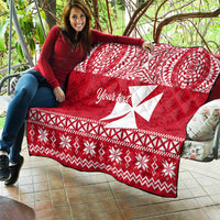 Personalised Wallis and Futuna Christmas Quilt Polynesian Tribal LT9 - Polynesian Pride