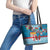 Fijian Tagimoucia Flowers Leather Tote Bag Christmas Coquette bow