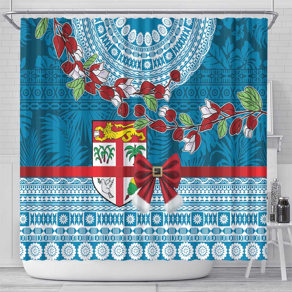 Fijian Tagimoucia Flowers Shower Curtain Christmas Coquette bow