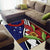 Samoan Ula Fala Flowers Area Rug Christmas Santa Belt