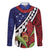 Samoan Ula Fala Flowers Family Matching Tank Maxi Dress and Hawaiian Shirt Christmas Santa Belt