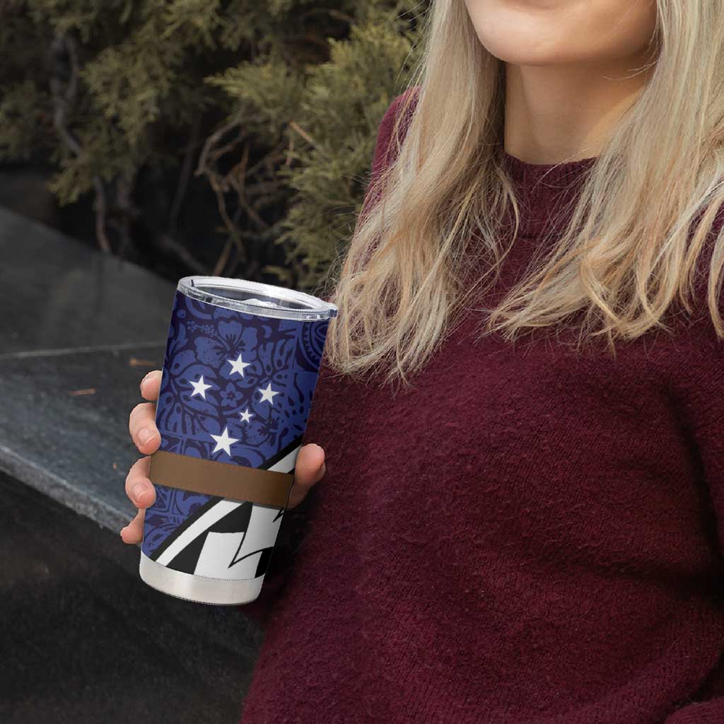 Samoan Ula Fala Flowers Tumbler Cup Christmas Santa Belt