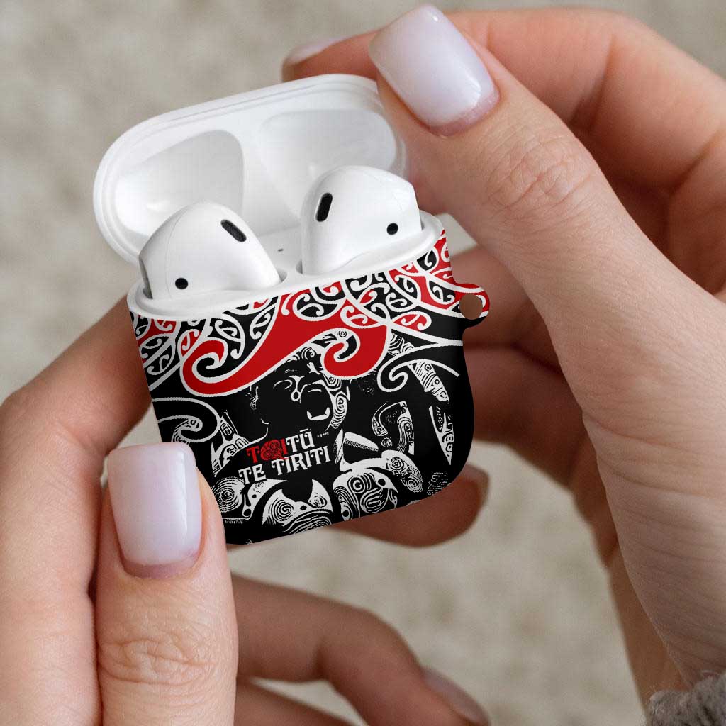 Aotearoa Toitu Te Tiriti AirPods Case New Zealand Stand Together Stand Stronger - Polynesian Pride