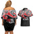 Aotearoa Toitu Te Tiriti Couples Matching Off Shoulder Short Dress and Hawaiian Shirt New Zealand Stand Together Stand Stronger