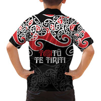 Aotearoa Toitu Te Tiriti Family Matching Tank Maxi Dress and Hawaiian Shirt New Zealand Stand Together Stand Stronger LT9 - Polynesian Pride