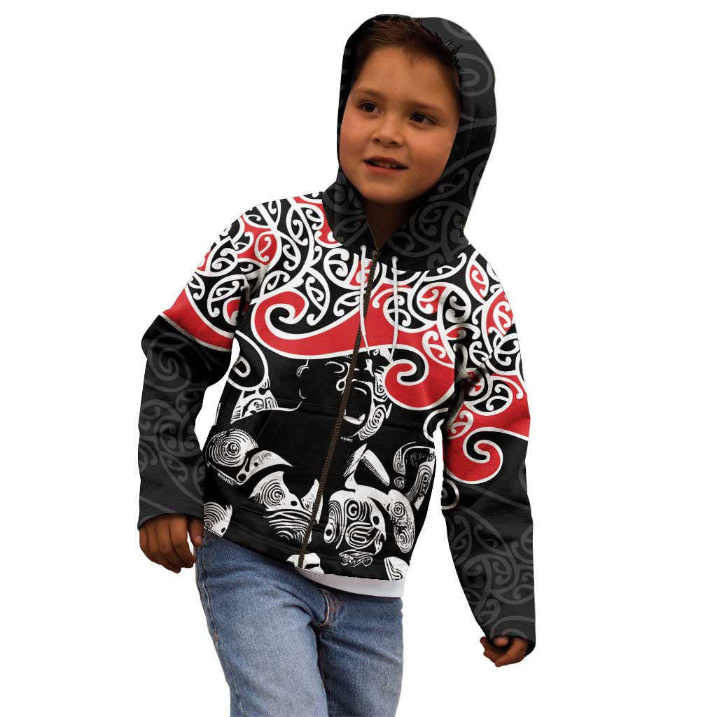 Aotearoa Toitu Te Tiriti Kid Hoodie New Zealand Stand Together Stand Stronger