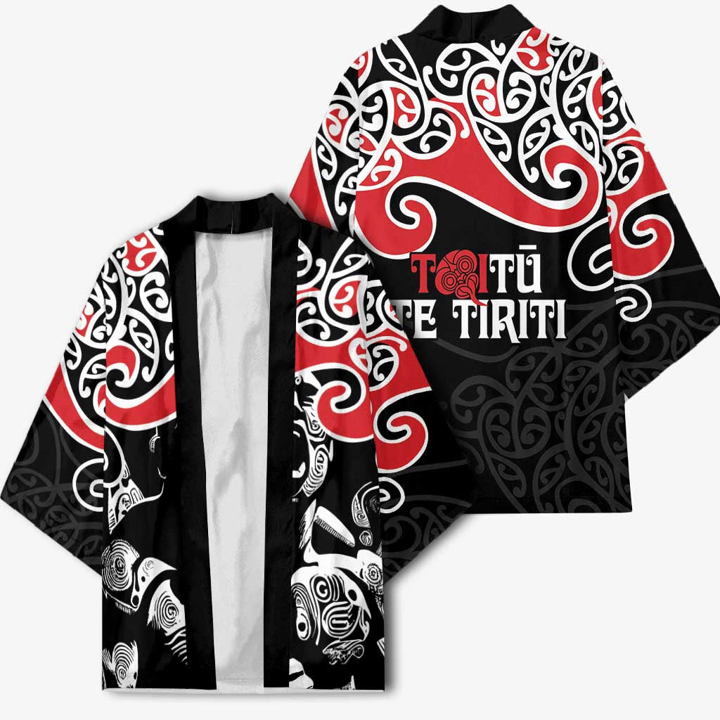 Aotearoa Toitu Te Tiriti Kimono New Zealand Stand Together Stand Stronger - Polynesian Pride