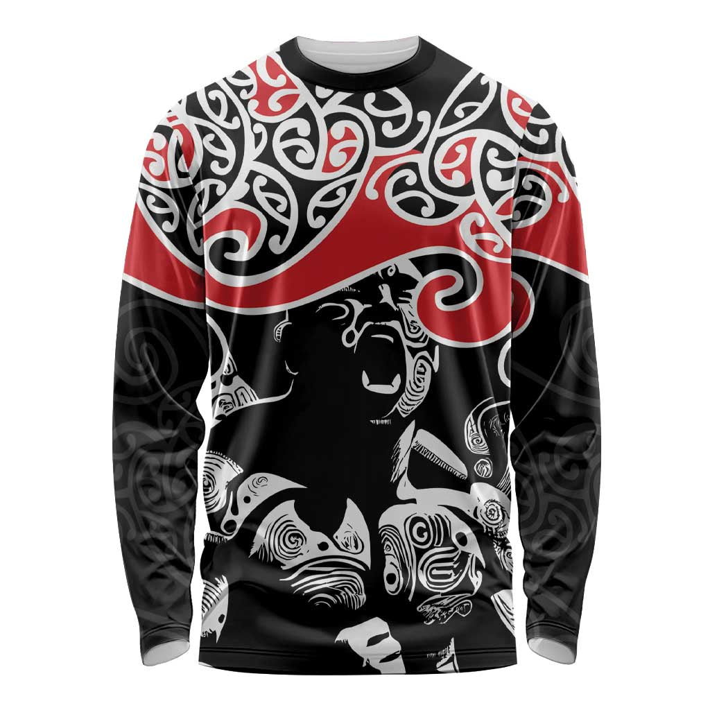 Aotearoa Toitu Te Tiriti Long Sleeve Shirt New Zealand Stand Together Stand Stronger LT9 Unisex Black - Polynesian Pride