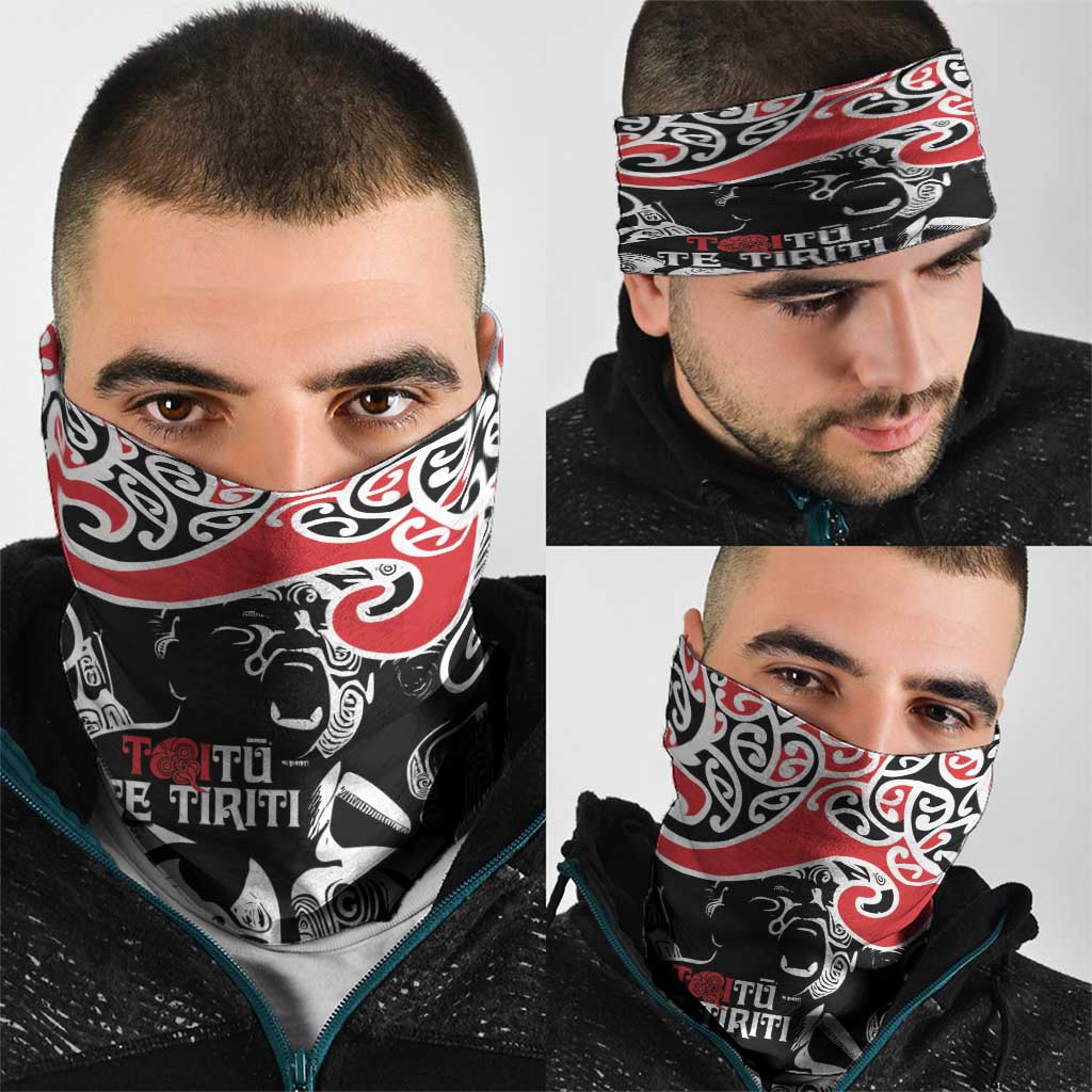 Aotearoa Toitu Te Tiriti Neck Gaiter New Zealand Stand Together Stand Stronger LT9
