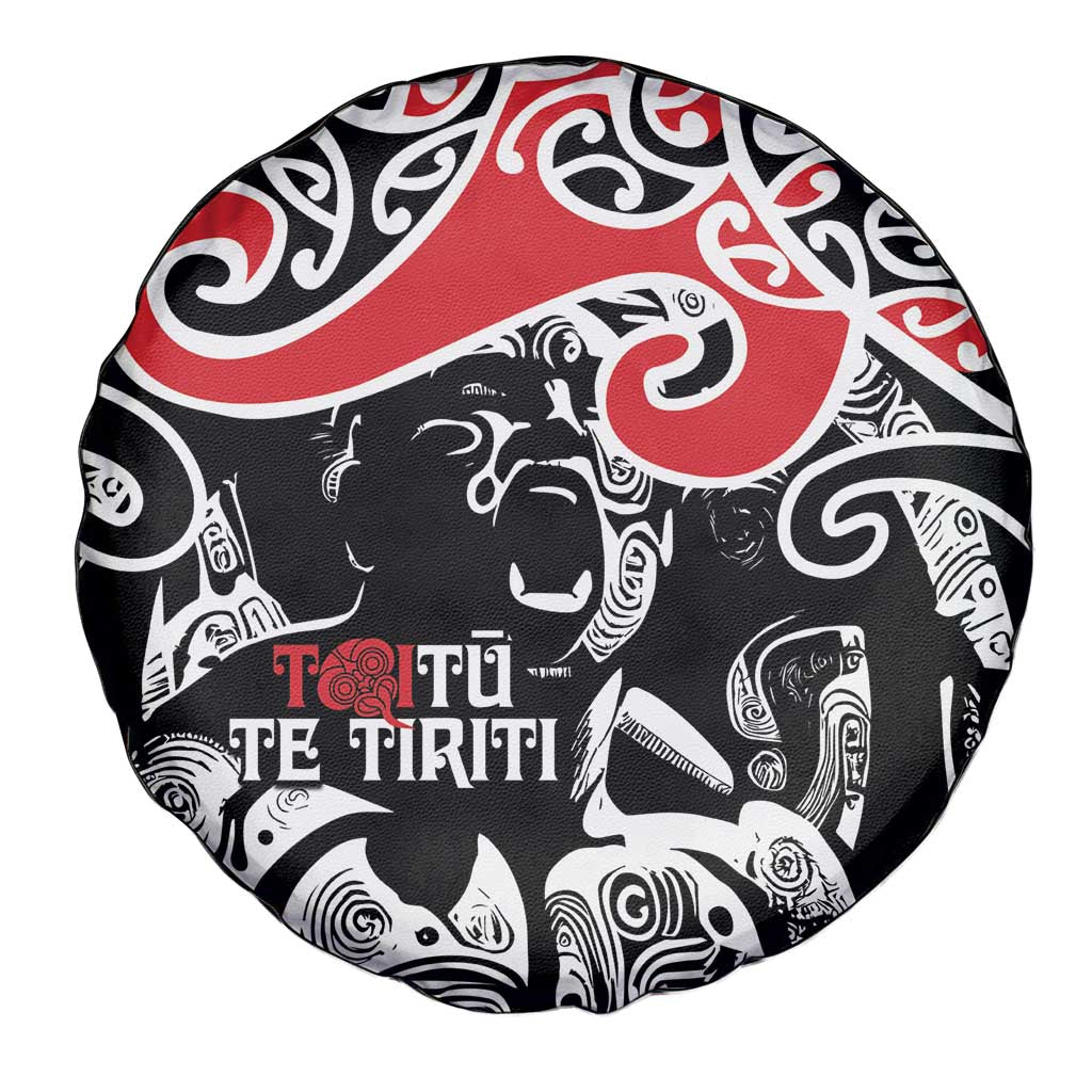 Aotearoa Toitu Te Tiriti Spare Tire Cover New Zealand Stand Together Stand Stronger