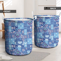 Federated States of Micronesia Merry Christmas Laundry Basket Pacific Patchwork Xmas Vibes - Polynesian Pride