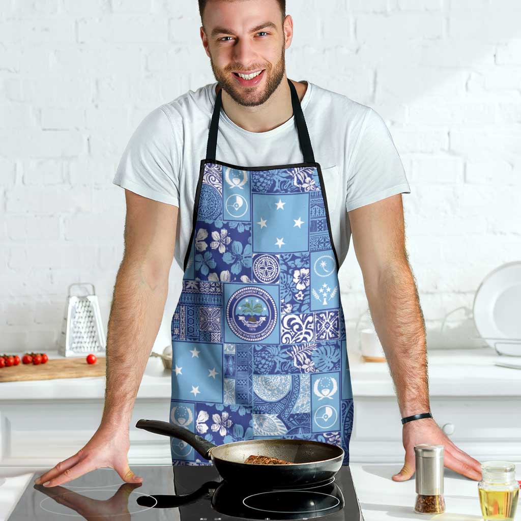 Federated States of Micronesia Merry Christmas Apron Pacific Patchwork Xmas Vibes - Polynesian Pride