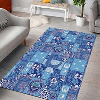 Federated States of Micronesia Merry Christmas Area Rug Pacific Patchwork Xmas Vibes - Polynesian Pride