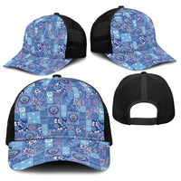 Federated States of Micronesia Merry Christmas Baseball Net Cap Pacific Patchwork Xmas Vibes LT9 - Polynesian Pride