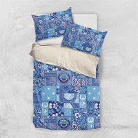 Federated States of Micronesia Merry Christmas Bedding Set Pacific Patchwork Xmas Vibes - Polynesian Pride