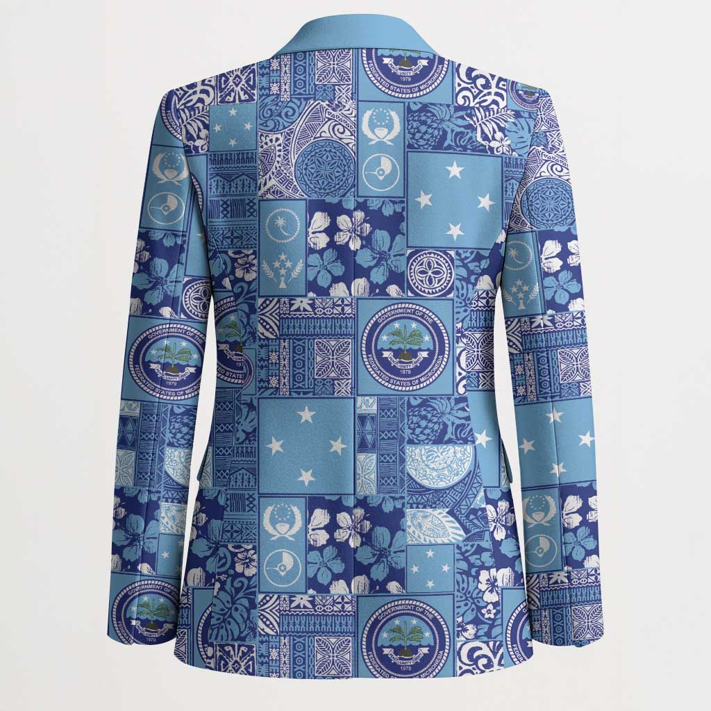 Federated States of Micronesia Merry Christmas Blazer Pacific Patchwork Xmas Vibes - Polynesian Pride
