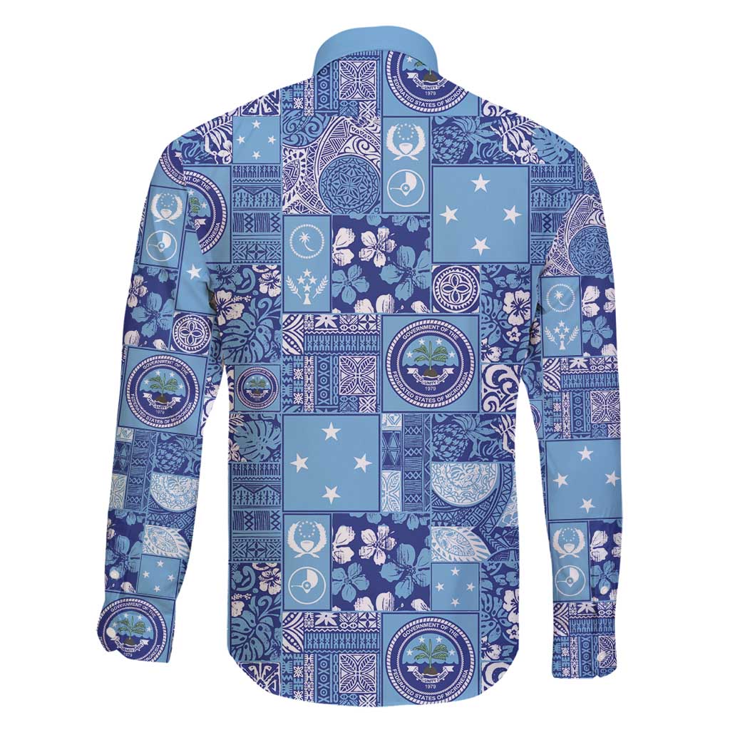 Federated States of Micronesia Merry Christmas Family Matching Off Shoulder Maxi Dress and Hawaiian Shirt Pacific Patchwork Xmas Vibes - Polynesian Pride