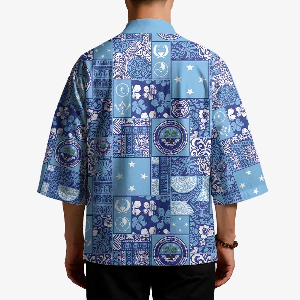 Federated States of Micronesia Merry Christmas Kimono Pacific Patchwork Xmas Vibes - Polynesian Pride