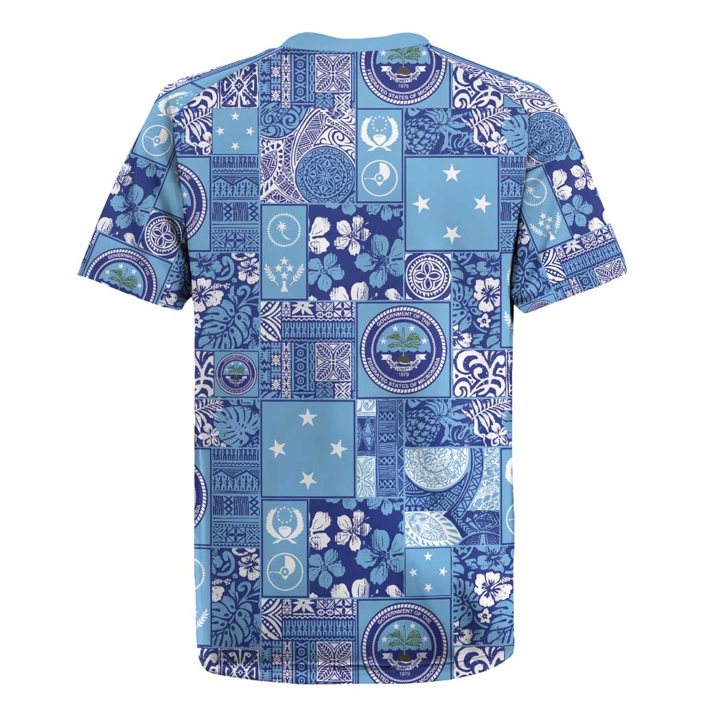 Federated States of Micronesia Merry Christmas Rugby Jersey Pacific Patchwork Xmas Vibes - Polynesian Pride