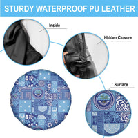 Federated States of Micronesia Merry Christmas Spare Tire Cover Pacific Patchwork Xmas Vibes - Polynesian Pride