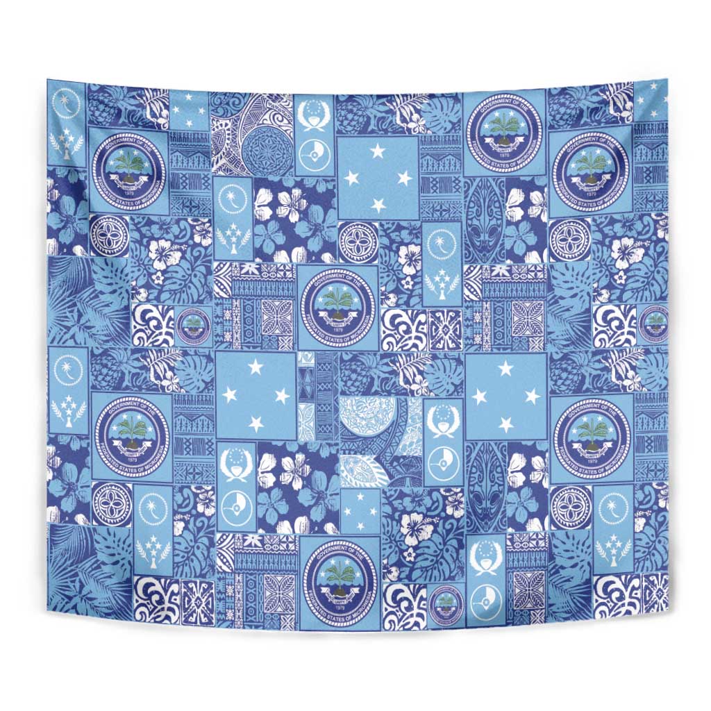 Federated States of Micronesia Merry Christmas Tapestry Pacific Patchwork Xmas Vibes - Polynesian Pride
