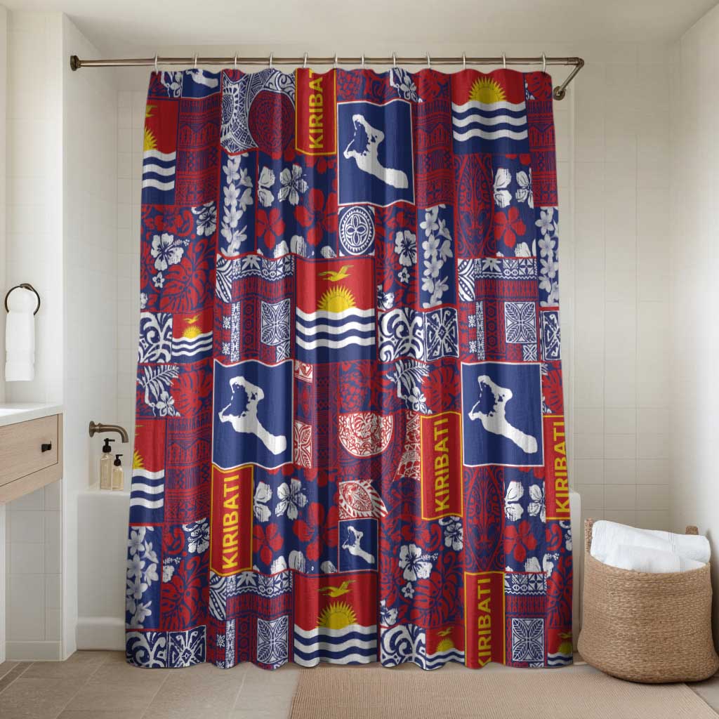 Kiribati Tekeraoi n te Kiritimati Bathroom Set Pacific Patchwork Xmas Vibes - Polynesian Pride