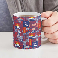 Kiribati Tekeraoi n te Kiritimati Ceramic Mug Pacific Patchwork Xmas Vibes - Polynesian Pride