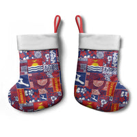 Kiribati Tekeraoi n te Kiritimati Christmas Stocking Pacific Patchwork Xmas Vibes - Polynesian Pride