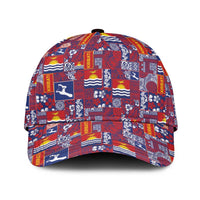 Kiribati Tekeraoi n te Kiritimati Classic Cap Pacific Patchwork Xmas Vibes LT9 Universal Fit Red - Polynesian Pride